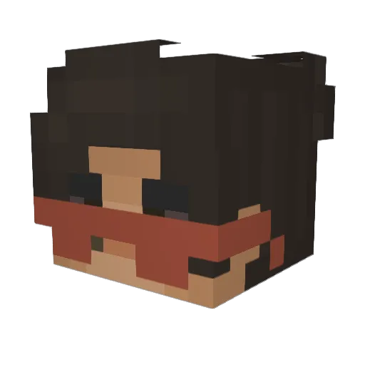 DrewUh Minecraft avatar head, 3D render