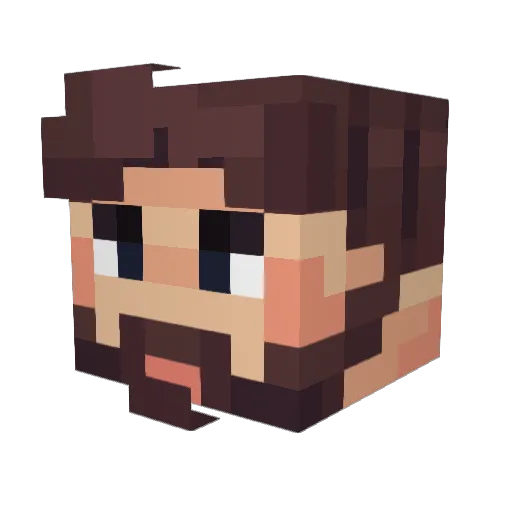 DrewUmi Minecraft avatar head, 3D render
