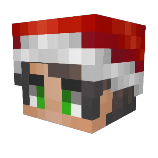 DrewValen Minecraft avatar head, 3D render