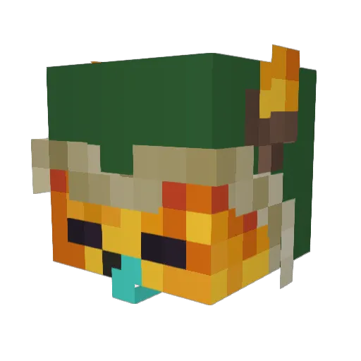 Drew_Wool Minecraft avatar head, 3D render