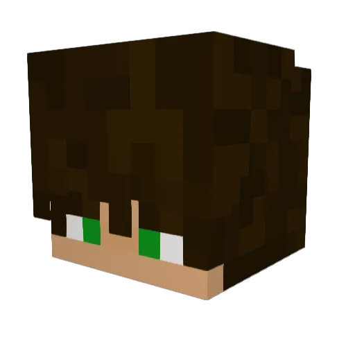 Drewanboi Minecraft avatar head, 3D render