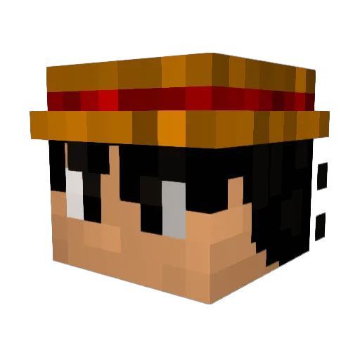 Drewblue17 Minecraft avatar head, 3D render