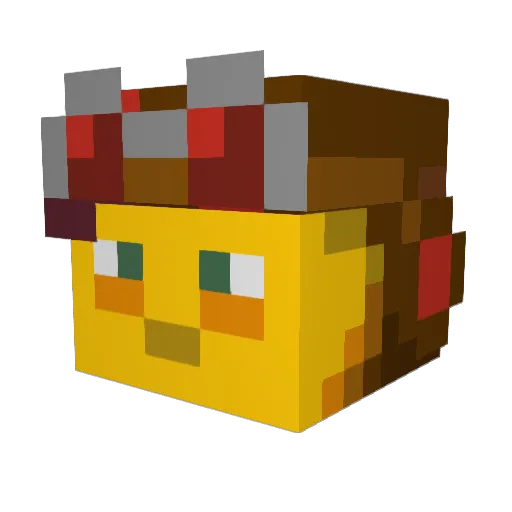 DrewbyD00 Minecraft avatar head, 3D render