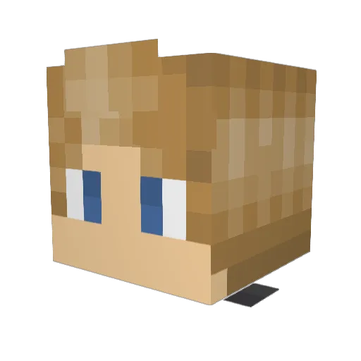Drewed44 Minecraft avatar head, 3D render