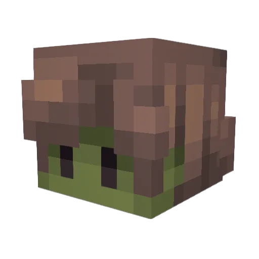DrewsBones Minecraft avatar head, 3D render