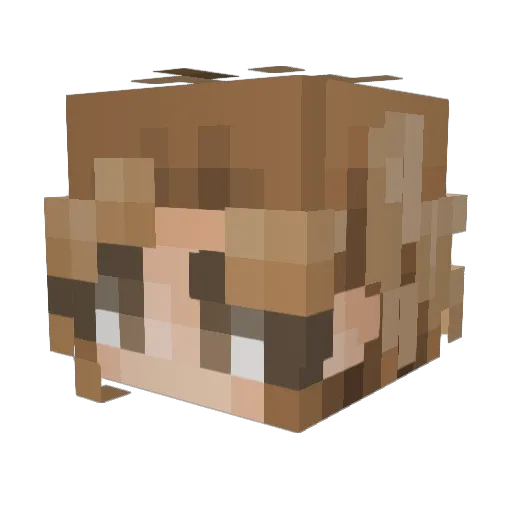 Drewseph77 Minecraft avatar head, 3D render