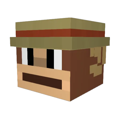 Drewski4pf Minecraft avatar head, 3D render