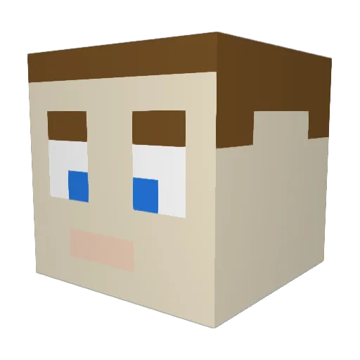 DrewskyC_ Minecraft avatar head, 3D render