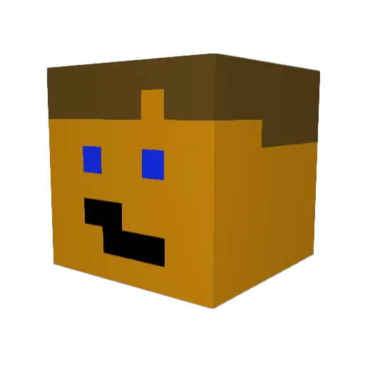 Drewt8m Minecraft avatar head, 3D render