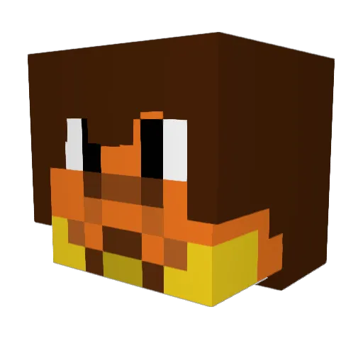 DrewyGuy Minecraft avatar head, 3D render