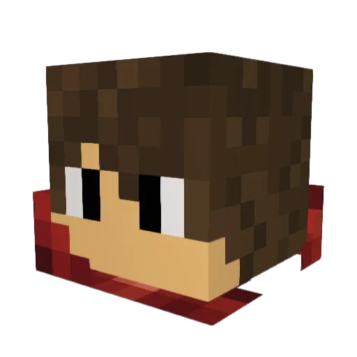 Drewzoo02 Minecraft avatar head, 3D render