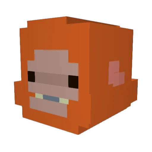 Drexbini Minecraft avatar head, 3D render