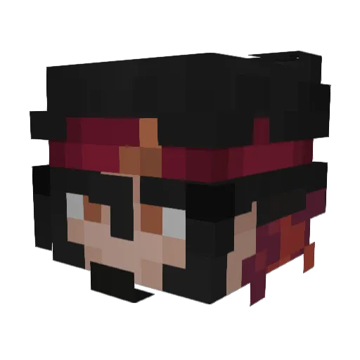 DreyBk Minecraft avatar head, 3D render
