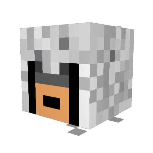 Dreye Minecraft avatar head, 3D render