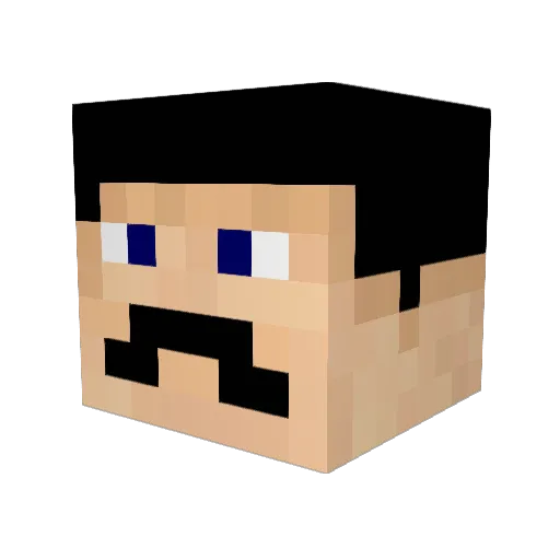 Dreyev Minecraft avatar head, 3D render