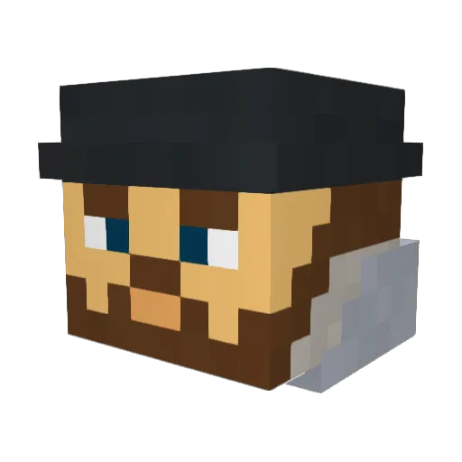 Dreynn Minecraft avatar head, 3D render