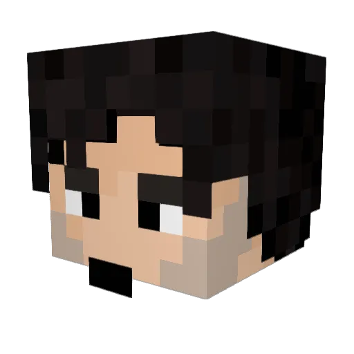 Dreyviator Minecraft avatar head, 3D render