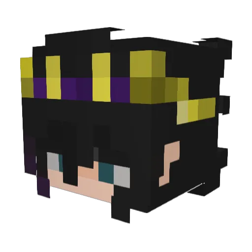 Drfiredome Minecraft avatar head, 3D render
