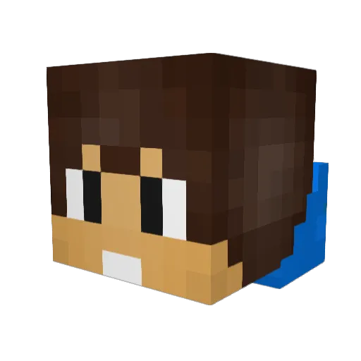 Drgamas Minecraft avatar head, 3D render