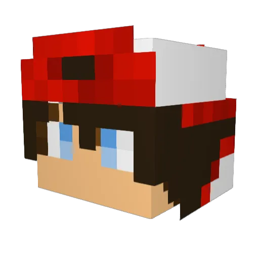 DrgamingDOZ Minecraft avatar head, 3D render