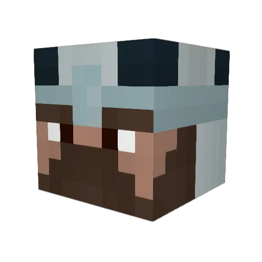 Dri11bit Minecraft avatar head, 3D render