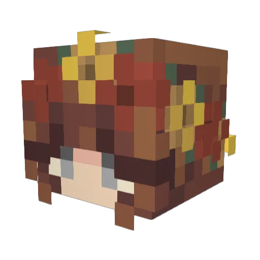 Dri_GG Minecraft avatar head, 3D render