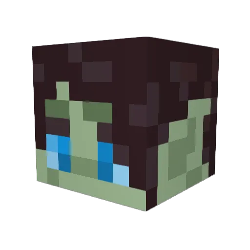 Dribblegun Minecraft avatar head, 3D render