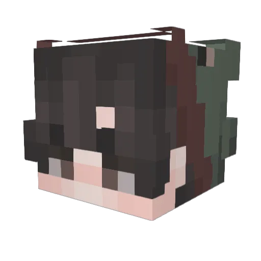 Drickers Minecraft avatar head, 3D render