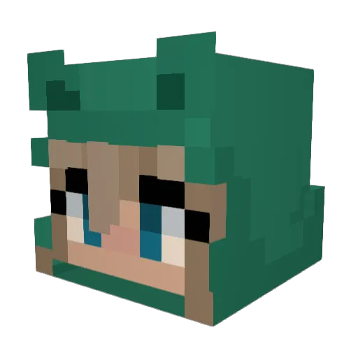 Driff Minecraft avatar head, 3D render