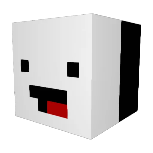 Drifftin Minecraft avatar head, 3D render