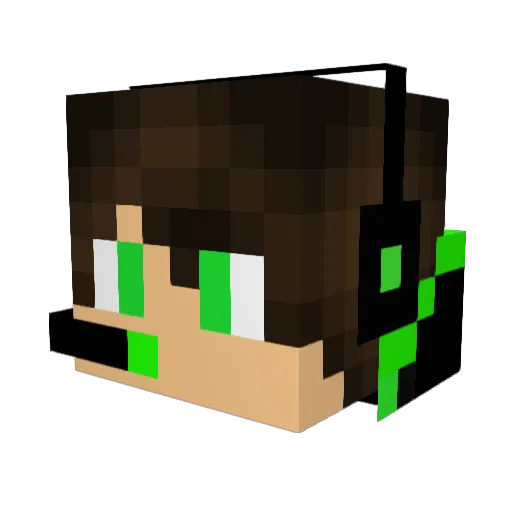 Drifter349 Minecraft avatar head, 3D render