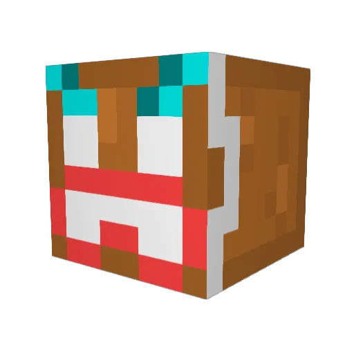 Driftyboi_VR Minecraft avatar head, 3D render