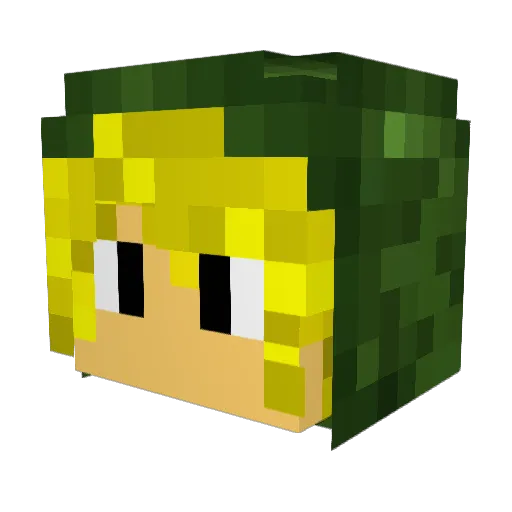 Drigone Minecraft avatar head, 3D render