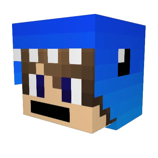 Drikendium Minecraft avatar head, 3D render