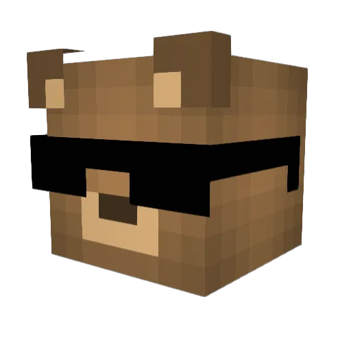Drikiouss Minecraft avatar head, 3D render