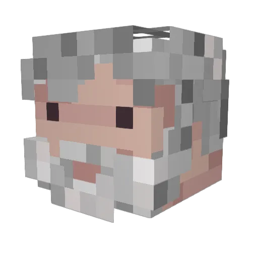 Drikster Minecraft avatar head, 3D render