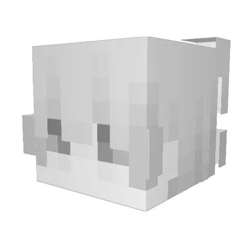 Drill Minecraft avatar head, 3D render