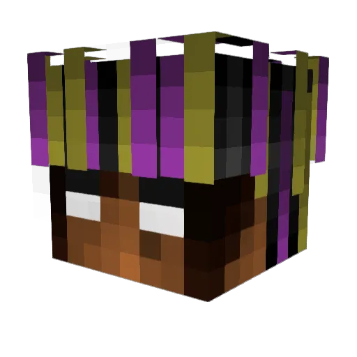 DrillSavageKid Minecraft avatar head, 3D render