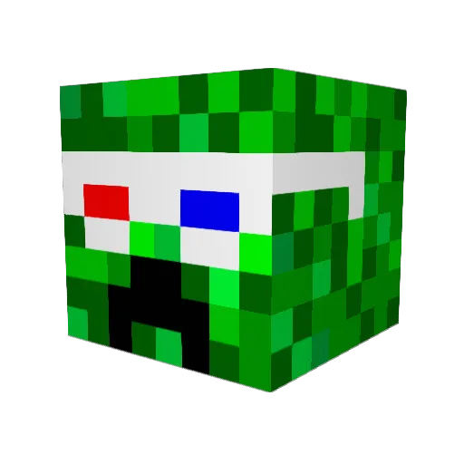Drimmez Minecraft avatar head, 3D render