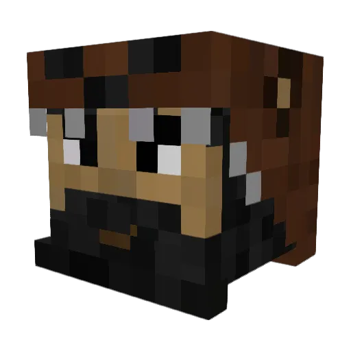 Drimmm Minecraft avatar head, 3D render