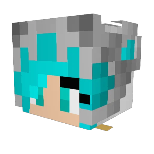 Drinea Minecraft avatar head, 3D render