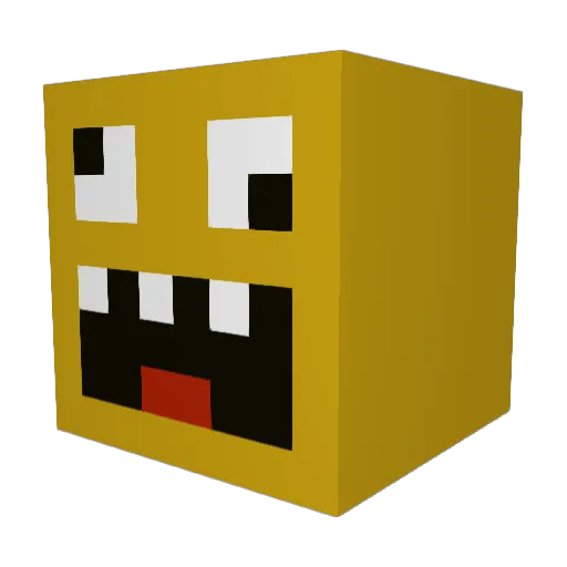DrinkMoreWater_ Minecraft avatar head, 3D render