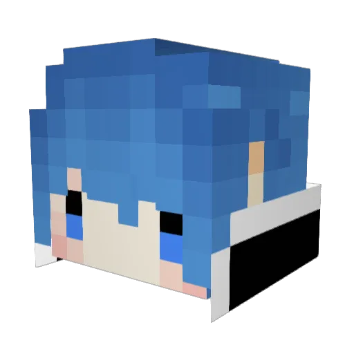 Drink_ice Minecraft avatar head, 3D render