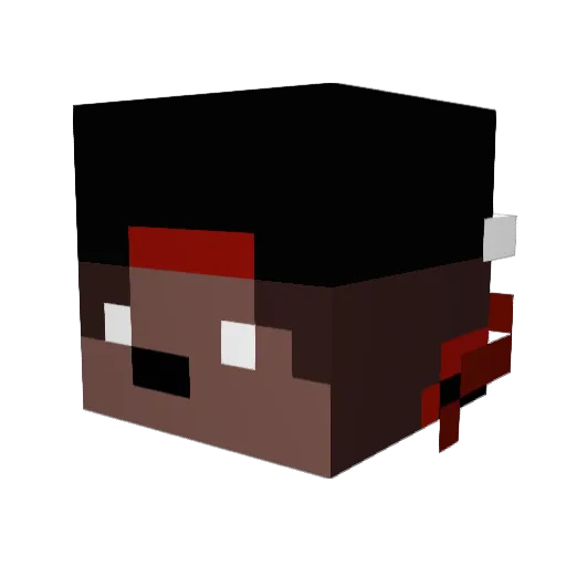 Drinking_Watur Minecraft avatar head, 3D render