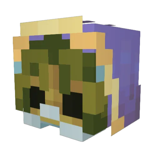 Drinkinsteins Minecraft avatar head, 3D render