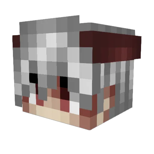 DrioxX Minecraft avatar head, 3D render