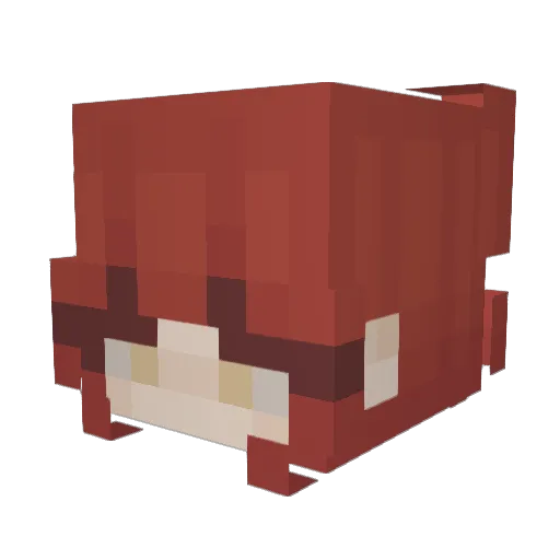 Drip_Yusei Minecraft avatar head, 3D render