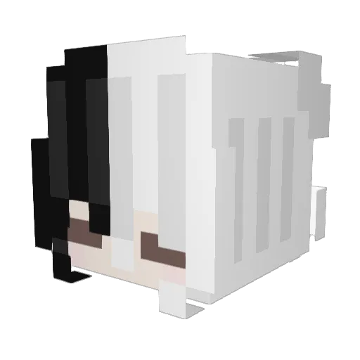 Driphantom Minecraft avatar head, 3D render