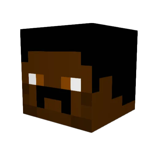 Driphter Minecraft avatar head, 3D render