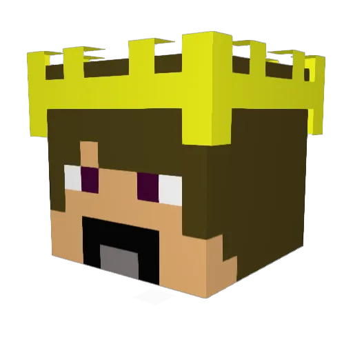 DripleDD Minecraft avatar head, 3D render